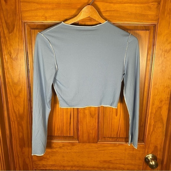 NWT Capella Expose Seam Ribbed Cloud Crop Top - Picture 5 of 6